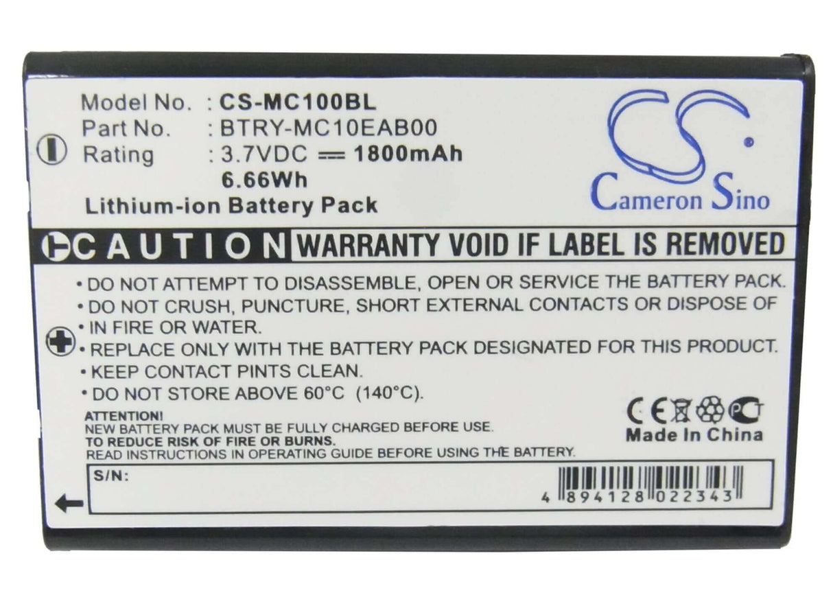 Barcode Scanner Battery For Symbol BTRY-MC10EAB00, MC1000 .7v, 1800mah - 6.66wh Barcode Scanner Cameron Sino Technology Limited
