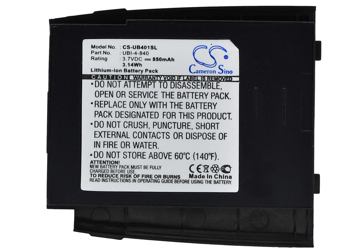 3.7V, Li-ion, 850mAh, SmartPhone battery fits Mwg, Ubi-4-840, Gsmart, 3.15Wh Mobile, SmartPhone Cameron Sino Technology Limited (Suspended)