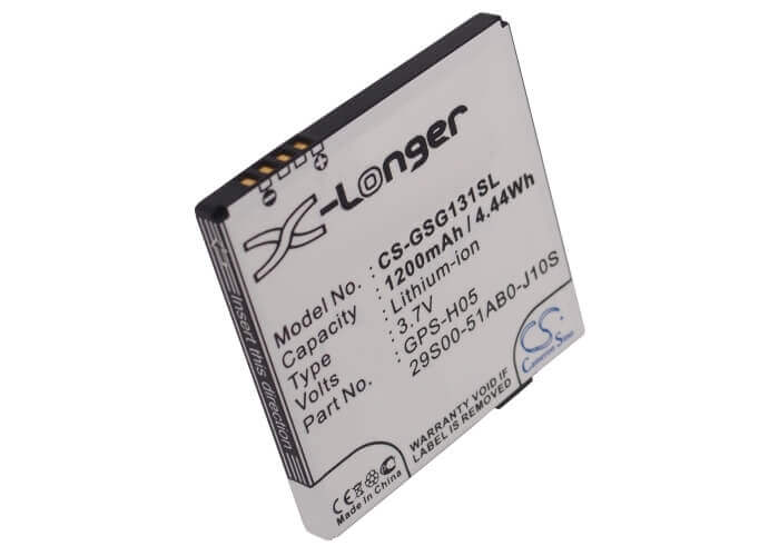 3,7V, Li-ion, 1200mAh, batterie de smartphone compatible avec Gsmart, 29s00-51ab0-j10s, Gsmart G1310, Gsmart G1315, 4,44Wh Mobile, SmartPhone Cameron Sino Technology Limited (Suspendu)
