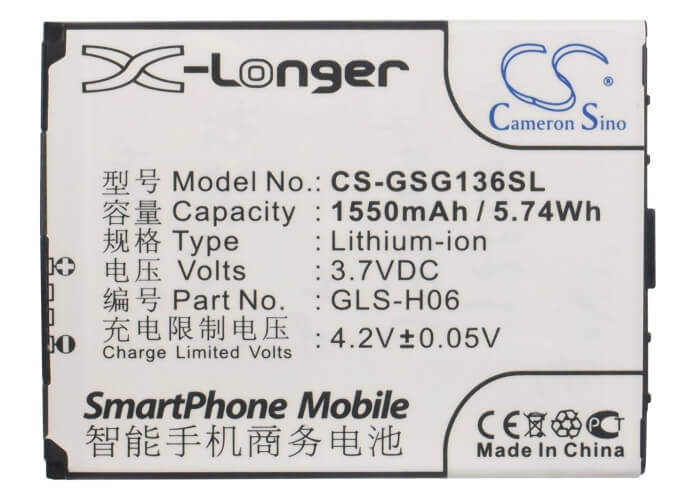 Battery For Gigabyte Gsmart G1362 3.7v, 1550mah - 5.74wh Batteries for Electronics Cameron Sino Technology Limited (Suspended)