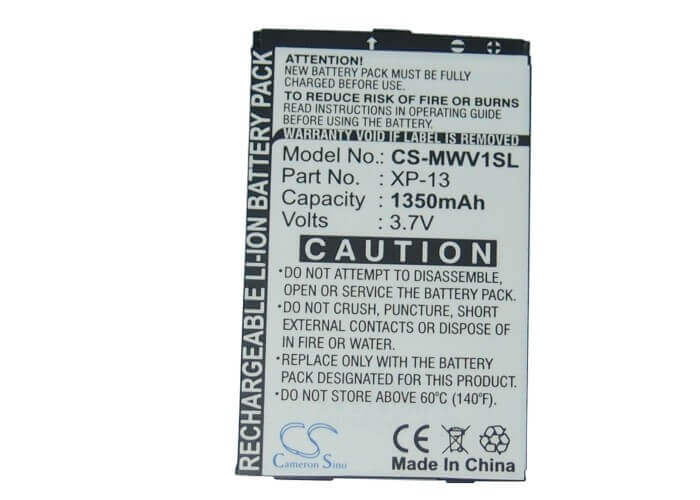3.7V, Li-ion, 1350mAh, SmartPhone battery fits Mwg, Gigabyte, Xp-13, Gsmart Ms800, Gsmart Ms802, 5Wh Mobile, SmartPhone Cameron Sino Technology Limited (Smartphone)