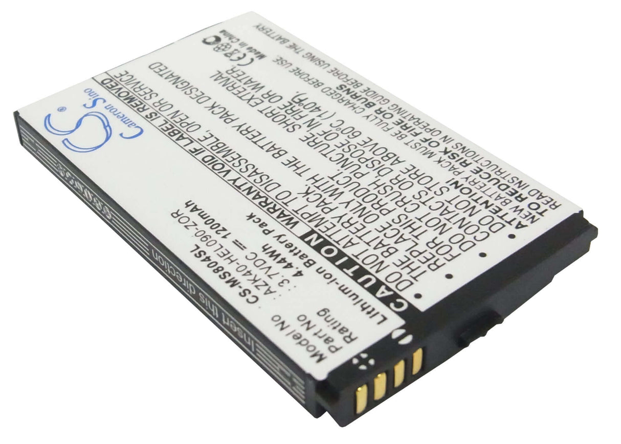 3,7V, Li-ion, 1200mAh, batterie de smartphone compatible avec Gigabyte, O2, Azk40-hel090-zor, Gsmart Ms804, Helen, 4,44Wh Mobile, Smartphone Cameron Sino Technology Limited (Smartphone)