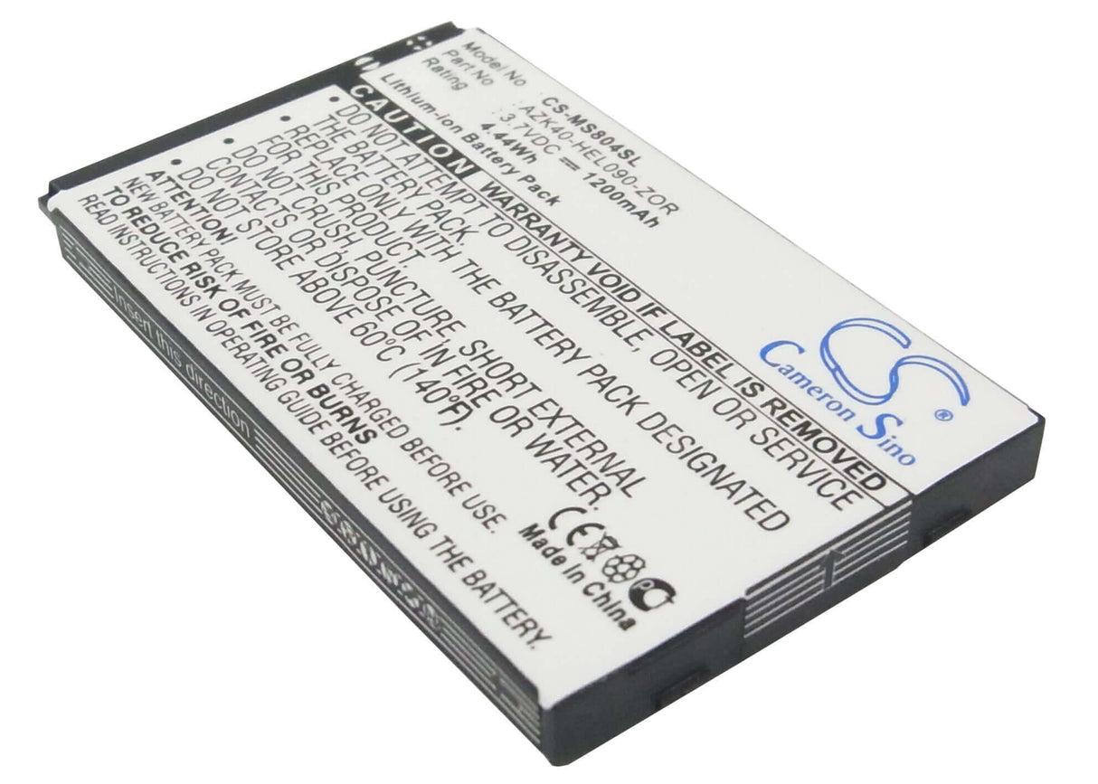 3,7V, Li-ion, 1200mAh, batterie de smartphone compatible avec Gigabyte, O2, Azk40-hel090-zor, Gsmart Ms804, Helen, 4,44Wh Mobile, Smartphone Cameron Sino Technology Limited (Smartphone)