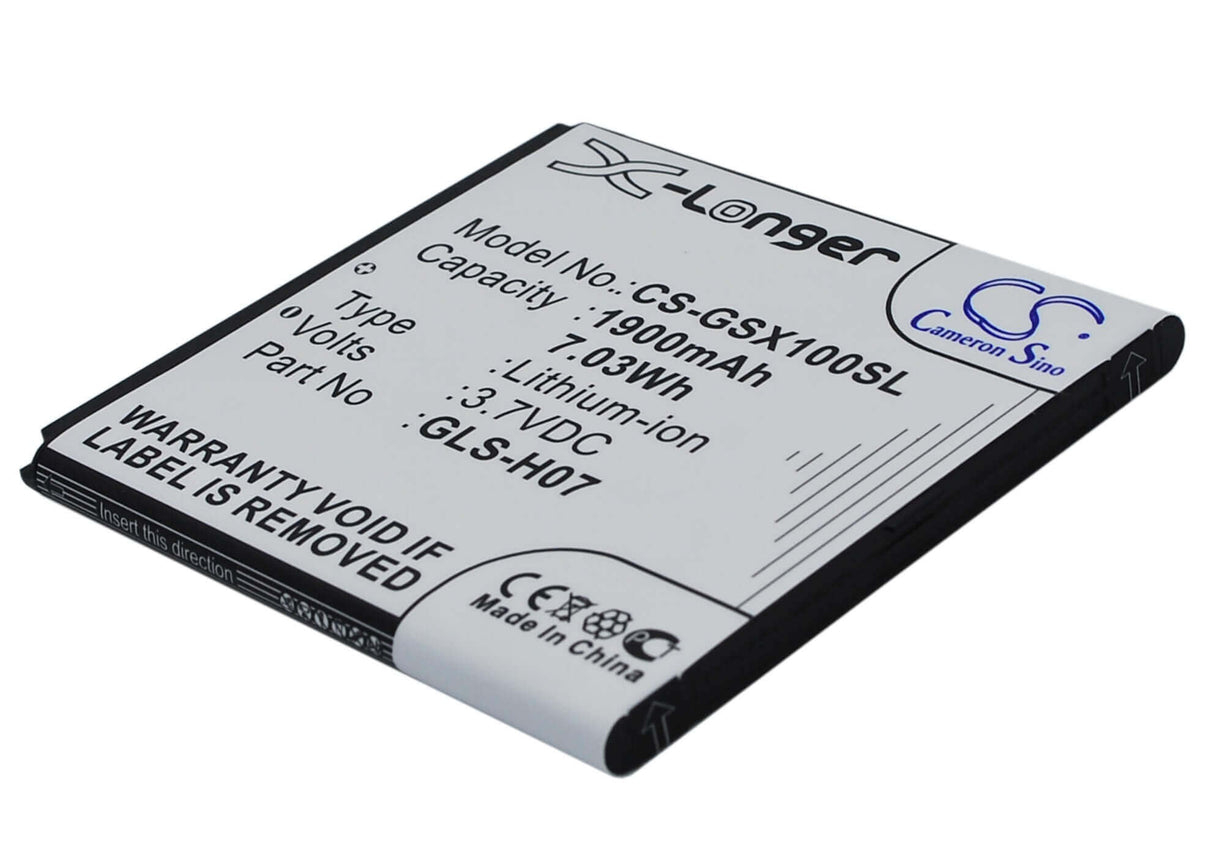3.7V, Li-ion, 1900mAh, batterie de smartphone compatible Gsmart, Gigabyte, 29s01-10010-v00r, Gsmart Simba Sx1, 7.03Wh Mobile, Smartphone Cameron Sino Technology Limited (Smartphone)