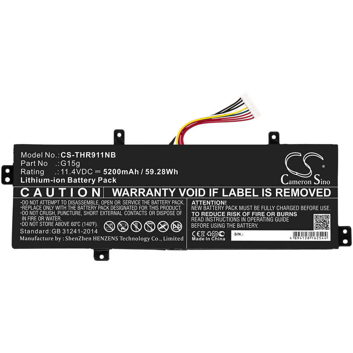 Batterie pour Gigabyte, Sabrepro, 15, Sabrepro 11.4v, 5200mah - 59.28wh Notebook, Laptop Cameron Sino Technology Limited