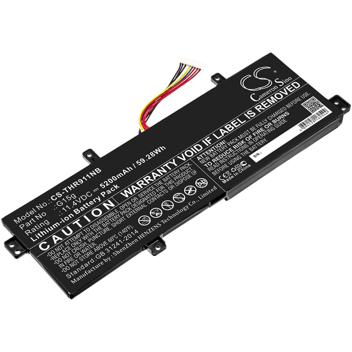 Batterie pour Gigabyte, Sabrepro, 15, Sabrepro 11.4v, 5200mah - 59.28wh Notebook, Laptop Cameron Sino Technology Limited