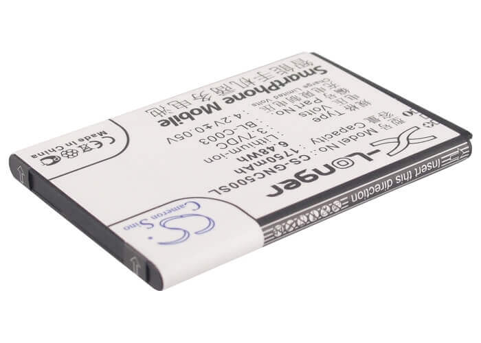 3.7V, Li-ion, 1750mAh, SmartPhone battery fits Gionee, Bl-c003, C500, C600, 6.48Wh Mobile, SmartPhone Cameron Sino Technology Limited (Smartphone)