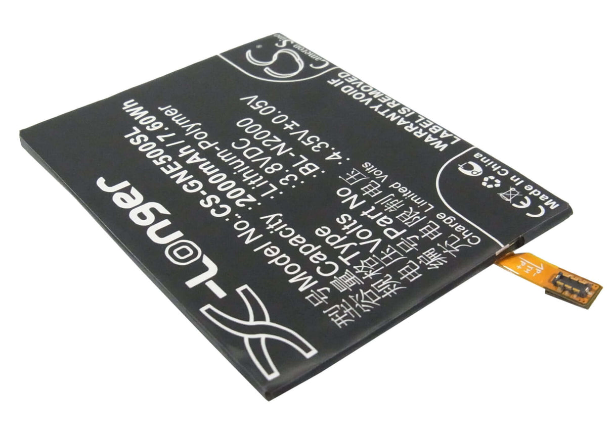 3.8V, Li-Polymer, 2000mAh, SmartPhone battery fits Gionee, Bl-n2000, E5, Elife E5, 7.6Wh Mobile, SmartPhone Cameron Sino Technology Limited (Suspended)