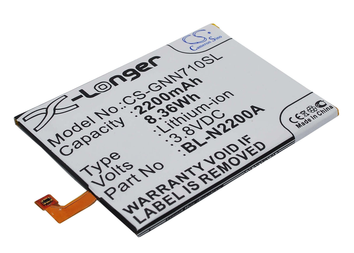 3.8V, Li-Polymer, 2200mAh, SmartPhone battery fits Gionee, Bl-n2200a, E7 Mini, 8.36Wh Mobile, SmartPhone Cameron Sino Technology Limited (Suspended)
