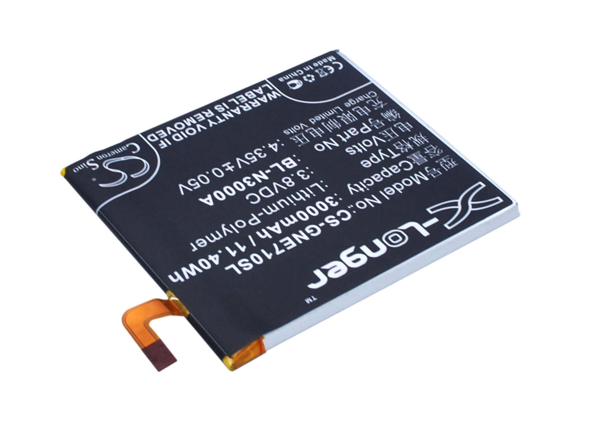 3.8V, Li-Polymer, 3000mAh, SmartPhone battery fits Gionee, Bl-n3000a, Elife E7l, 11.4Wh Mobile, SmartPhone Cameron Sino Technology Limited (Suspended)