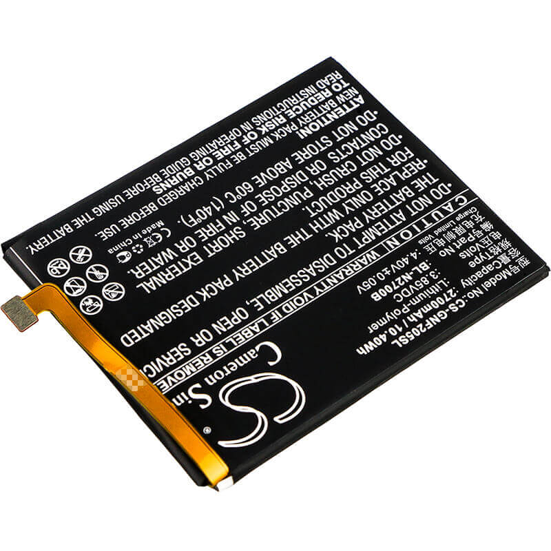 3,85V, Li-Polymer, 2700mAh, batterie de smartphone compatible avec Gionee, Bl-n2700b, F205, F205l, 10,4Wh Mobile, Smartphone Cameron Sino Technology Limited (Smartphone)