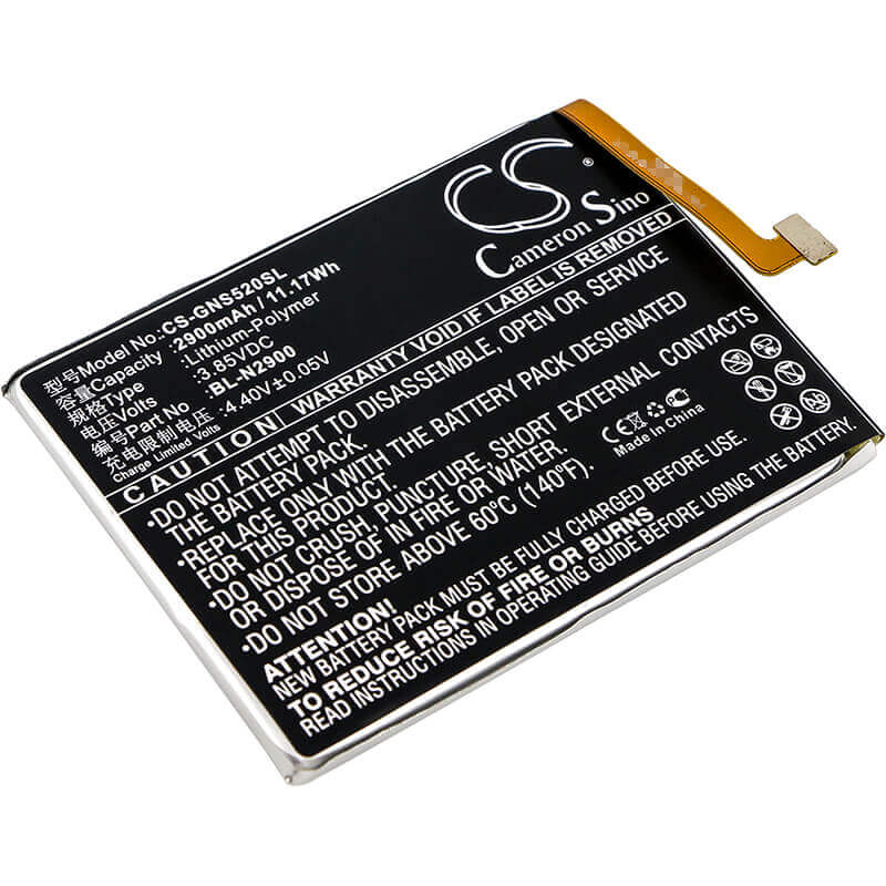 3,85V, Li-Polymer, 2900mAh, batterie de smartphone compatible avec Gionee, Bl-n2900, Gn3001, Gn3001l, 11,17Wh Mobile, Smartphone Cameron Sino Technology Limited (Smartphone)