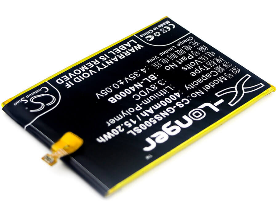 3,8V, Li-Polymer, 4000mAh, batterie de smartphone compatible avec Gionee, Bl-n4000b, Gn5005, Gn5005 Steel 2 Dual Sim, 15,2Wh Mobile, Smartphone Cameron Sino Technology Limited (Suspendu)