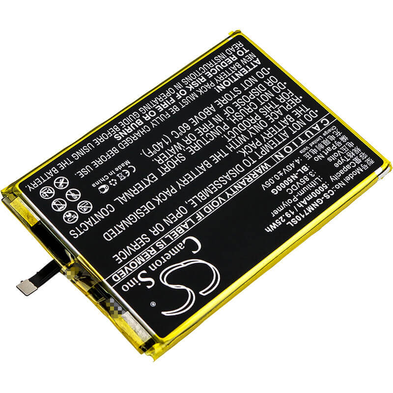 3,85V, Li-Polymer, 5000mAh, batterie de smartphone compatible avec Gionee, Bl-n5000g, Gn5007, Gn5007l, 19,25Wh Mobile, Smartphone Cameron Sino Technology Limited (Smartphone)