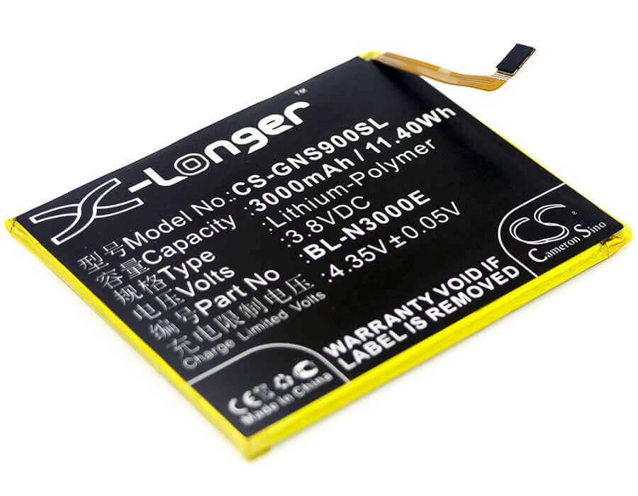 3,8V, Li-Polymer, 3000mAh, batterie de smartphone compatible avec Gionee, Bl-n3000e, Gn9013, S9, 11,4Wh Mobile, Smartphone Cameron Sino Technology Limited (Smartphone)