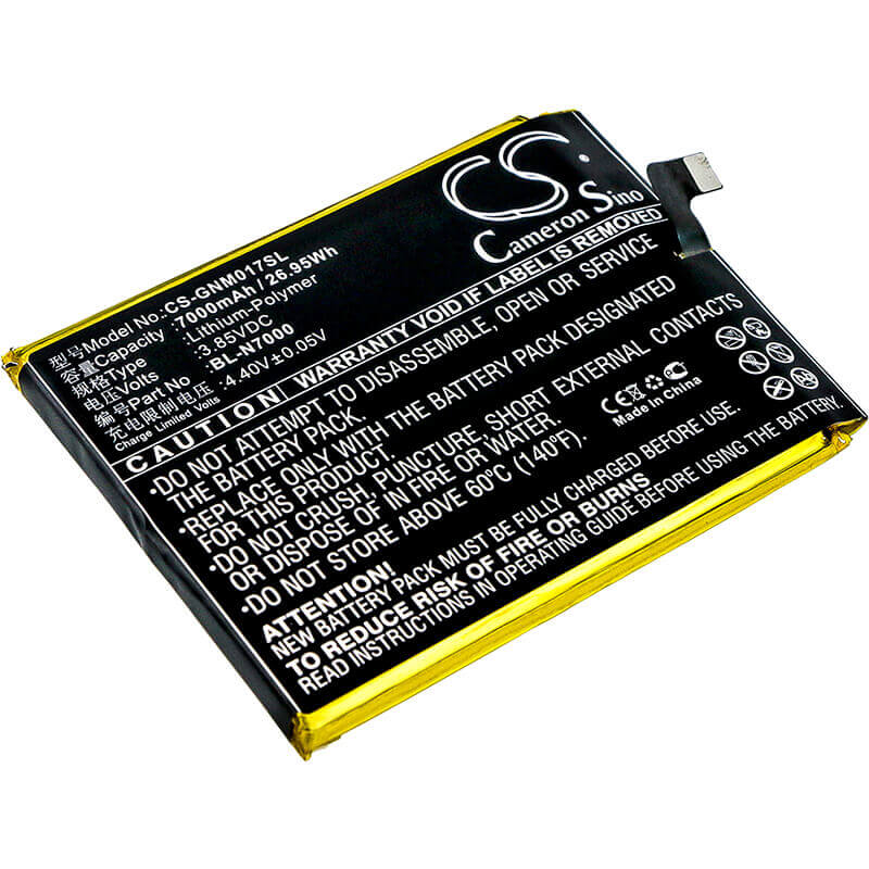 3,85V, Li-Polymère, 7000mAh, Batterie pour smartphone compatible avec Gionee, Bl-n7000, M2017, M2017 Dual Sim, 26,95Wh Mobile, Smartphone Cameron Sino Technology Limited (Smartphone)