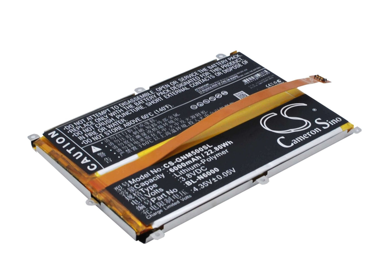 3.8V, Li-Polymer, 6000mAh, SmartPhone battery fits Gionee, Bl-n6000, M5, 22.8Wh Mobile, SmartPhone Cameron Sino Technology Limited (Suspended)