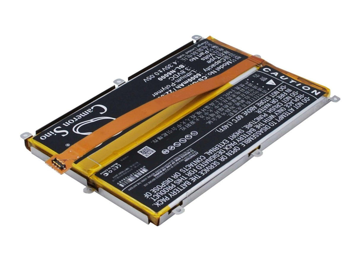 3.8V, Li-Polymer, 6000mAh, SmartPhone battery fits Gionee, Bl-n6000, M5, 22.8Wh Mobile, SmartPhone Cameron Sino Technology Limited (Suspended)