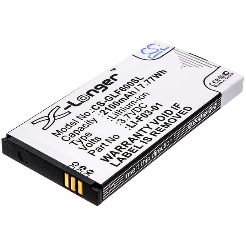3,7V, Li-ion, 2100mAh, batterie GPS compatible avec Golf Buddy, Li-f03-01, Dsc-gb600, Gb3-pt4, 7,77Wh GPS, Navigator Cameron Sino Technology Limited