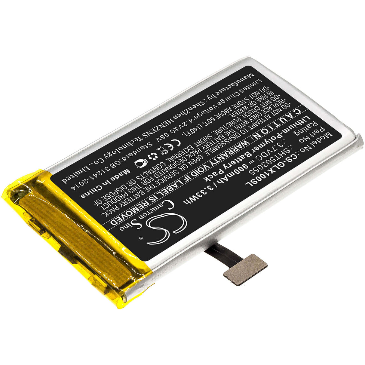 3.7V, Li-Polymer, 900mAh, batterie GPS compatible avec Golf Buddy, Sht503055, Dsc-vtx-100, Vtx, 3.33Wh GPS, Navigator Cameron Sino Technology Limited
