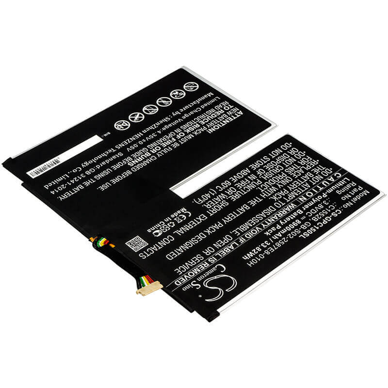 3.8V, Li-Polymer, 8900mAh, Tablet battery fits Google, C1552b, C1502w, C1552b, 33.82Wh Tablet Cameron Sino Technology Limited (Suspended)