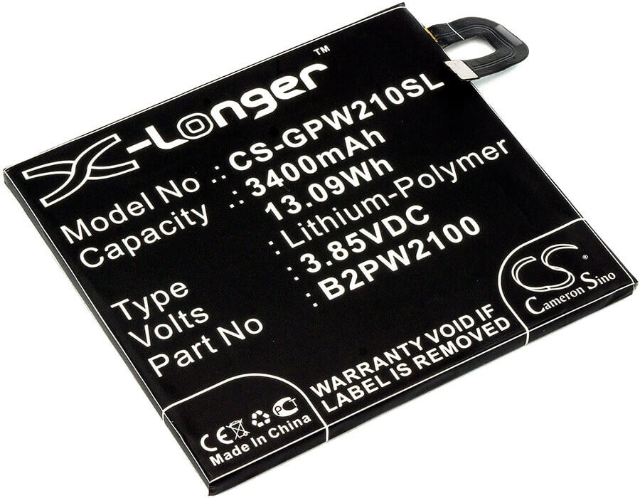 3.85V, Li-Polymer, 3400mAh, SmartPhone battery fits Google, 35h00263-00m, G-2pw2100, G-2pw2100-021-b, 13.09Wh Mobile, SmartPhone Cameron Sino Technology Limited (Smartphone)