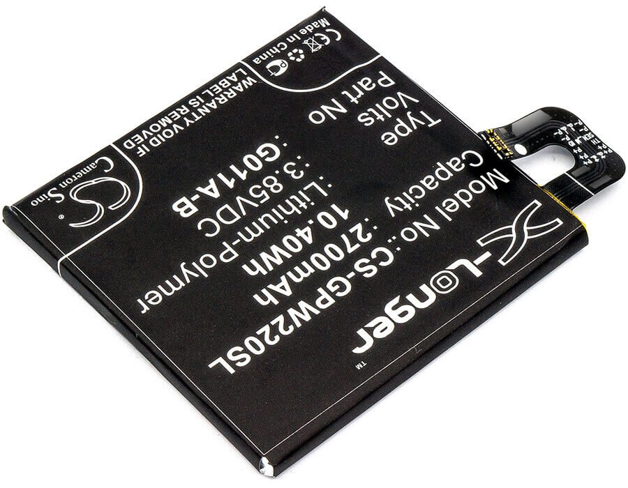 3.85V, Li-Polymer, 2700mAh, SmartPhone battery fits Google, 35h00272-01m, G011a, Pixel 2, 10.4Wh Mobile, SmartPhone Cameron Sino Technology Limited (Smartphone)