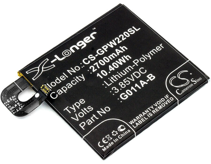 3.85V, Li-Polymer, 2700mAh, SmartPhone battery fits Google, 35h00272-01m, G011a, Pixel 2, 10.4Wh Mobile, SmartPhone Cameron Sino Technology Limited (Smartphone)