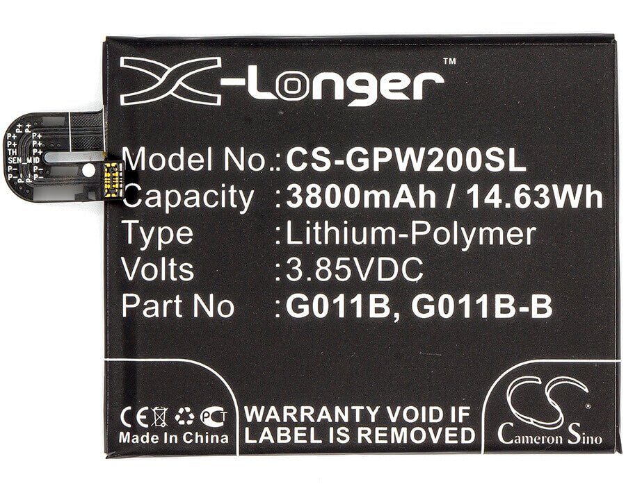 3,85V, Li-Polymère, 3800mAh, Batterie de smartphone compatible avec Google, 35h00273-00m, G011c, Pixel 2 XL 2017, 14,63Wh Mobile, Smartphone Cameron Sino Technology Limited (Smartphone)