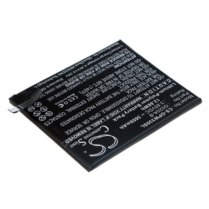 3.85V, Li-Polymer, 3600mAh, SmartPhone battery fits Google, G020a-b, G020c, Pixel 3a Xl, 13.86Wh Mobile, SmartPhone Cameron Sino Technology Limited (Smartphone)