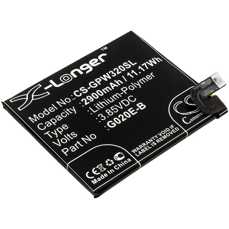 3.85V, Li-Polymer, 2900mAh, SmartPhone battery fits Google, G020e-b, G020e, G020f, 11.17Wh Mobile, SmartPhone Cameron Sino Technology Limited (Smartphone)