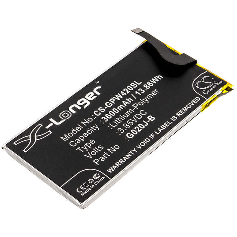 3.85V, Li-Polymer, 3600mAh, SmartPhone battery fits Google, G020j-b, G020p, Pixel 4 Xl, 13.86Wh Mobile, SmartPhone Cameron Sino Technology Limited (Smartphone)