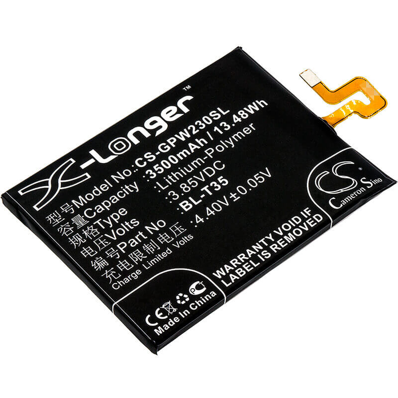 3.85V, Li-Polymer, 3500mAh, SmartPhone battery fits Google, Bl-t35, G011c, Pixel 2 Xl 2018, 13.48Wh Mobile, SmartPhone Cameron Sino Technology Limited (Smartphone)