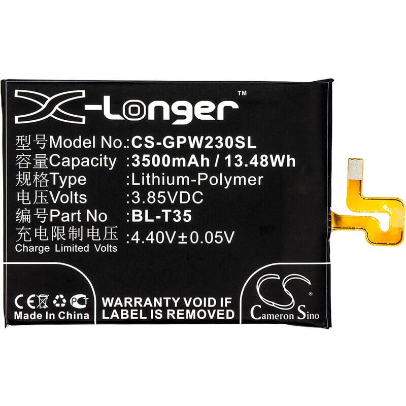 3.85V, Li-Polymer, 3500mAh, SmartPhone battery fits Google, Bl-t35, G011c, Pixel 2 Xl 2018, 13.48Wh Mobile, SmartPhone Cameron Sino Technology Limited (Smartphone)