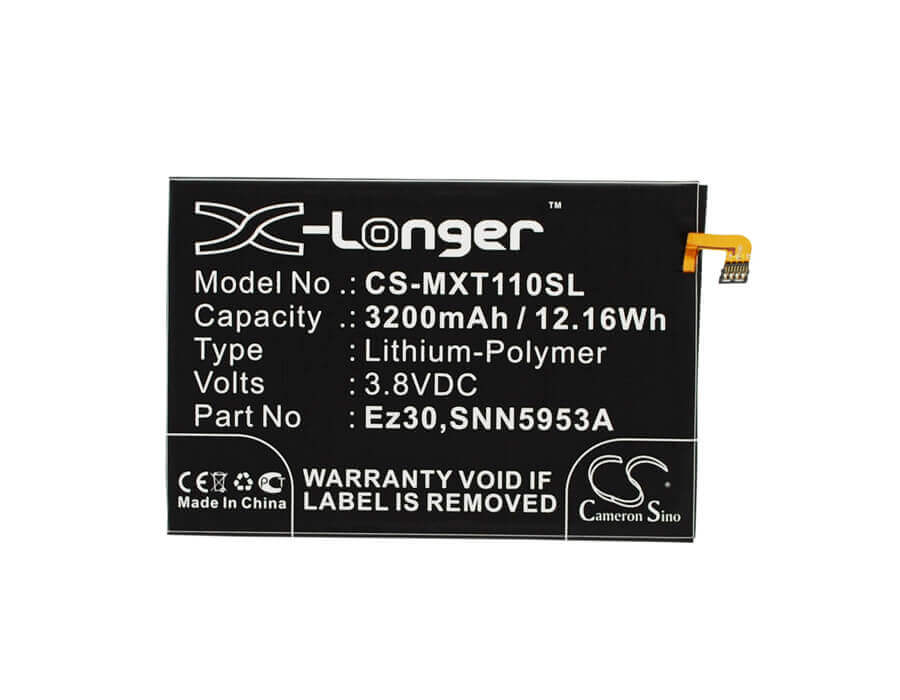 3.8V, Li-Polymer, 3200mAh, SmartPhone battery fits Google, Motorola, Ez30, Nexus 6, 12.16Wh Mobile, SmartPhone Cameron Sino Technology Limited (Smartphone)