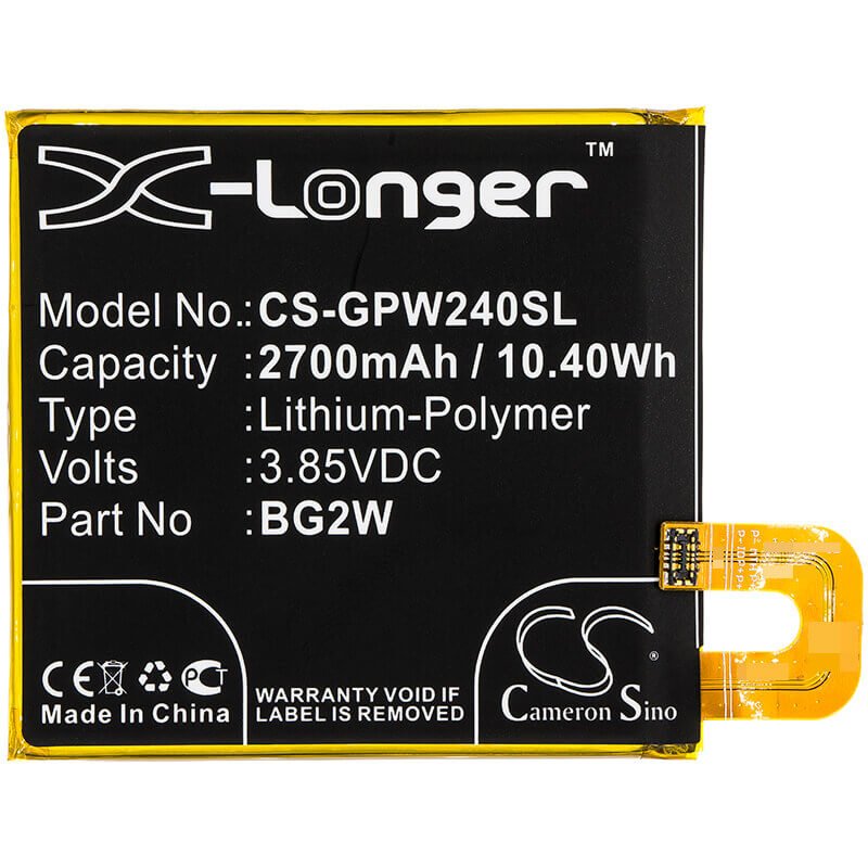 3.85V, Li-Polymer, 2700mAh, SmartPhone battery fits Google, 35h00272-00m, Pixel 2 Muski, Pixel 2b, 10.4Wh Mobile, SmartPhone Cameron Sino Technology Limited (Smartphone)