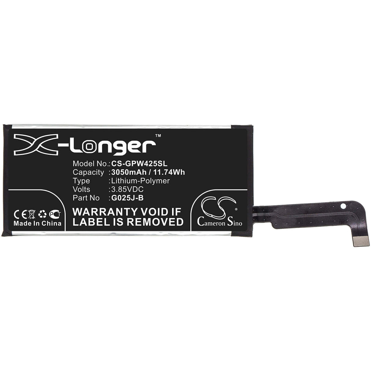 Smartphone battery For Google, Pixel, 4a 3.85v, 3050mah - 11.74wh Mobile, SmartPhone Cameron Sino Technology Limited (Smartphone)
