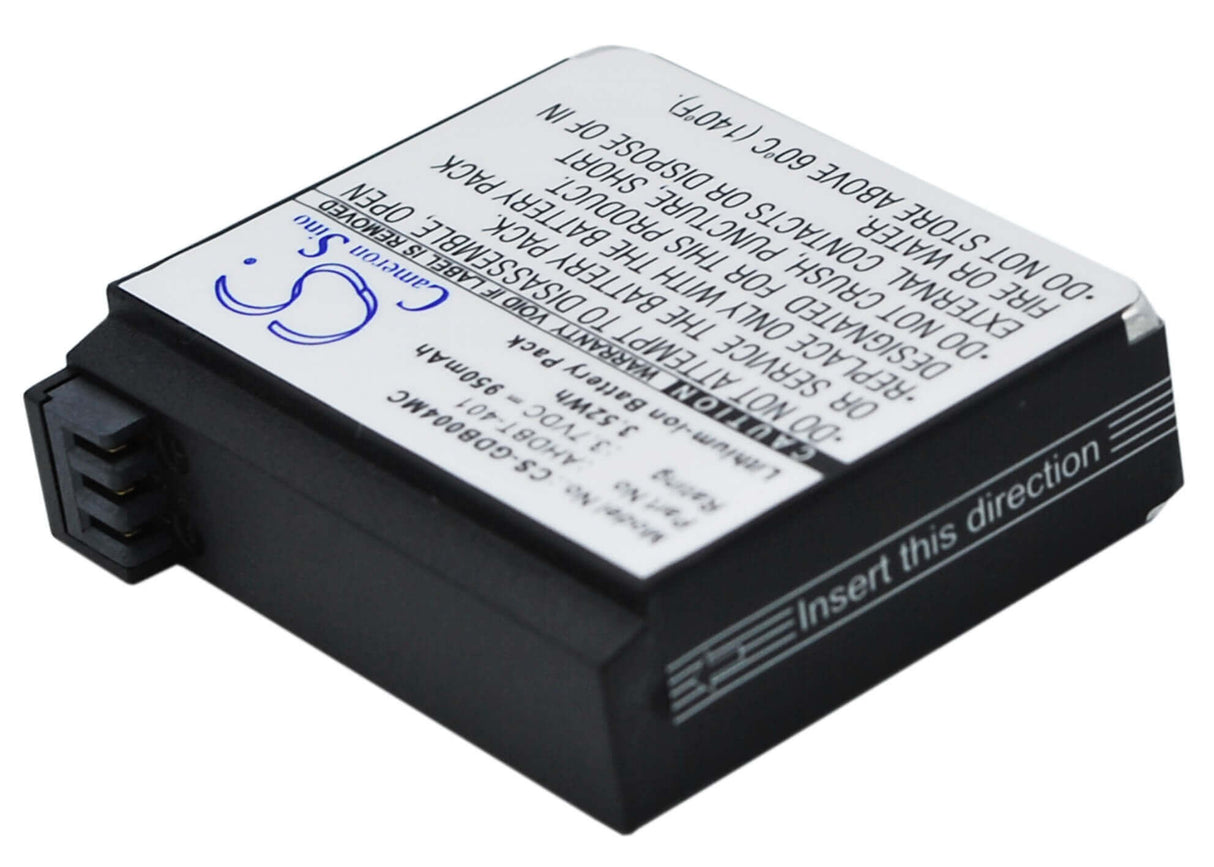 3.7V, Li-ion, 950mAh, Camera battery fits Gopro, 335-06532-000, Hero 4, Hero 4 Black, 3.515Wh Camera Cameron Sino Technology Limited (Camera)
