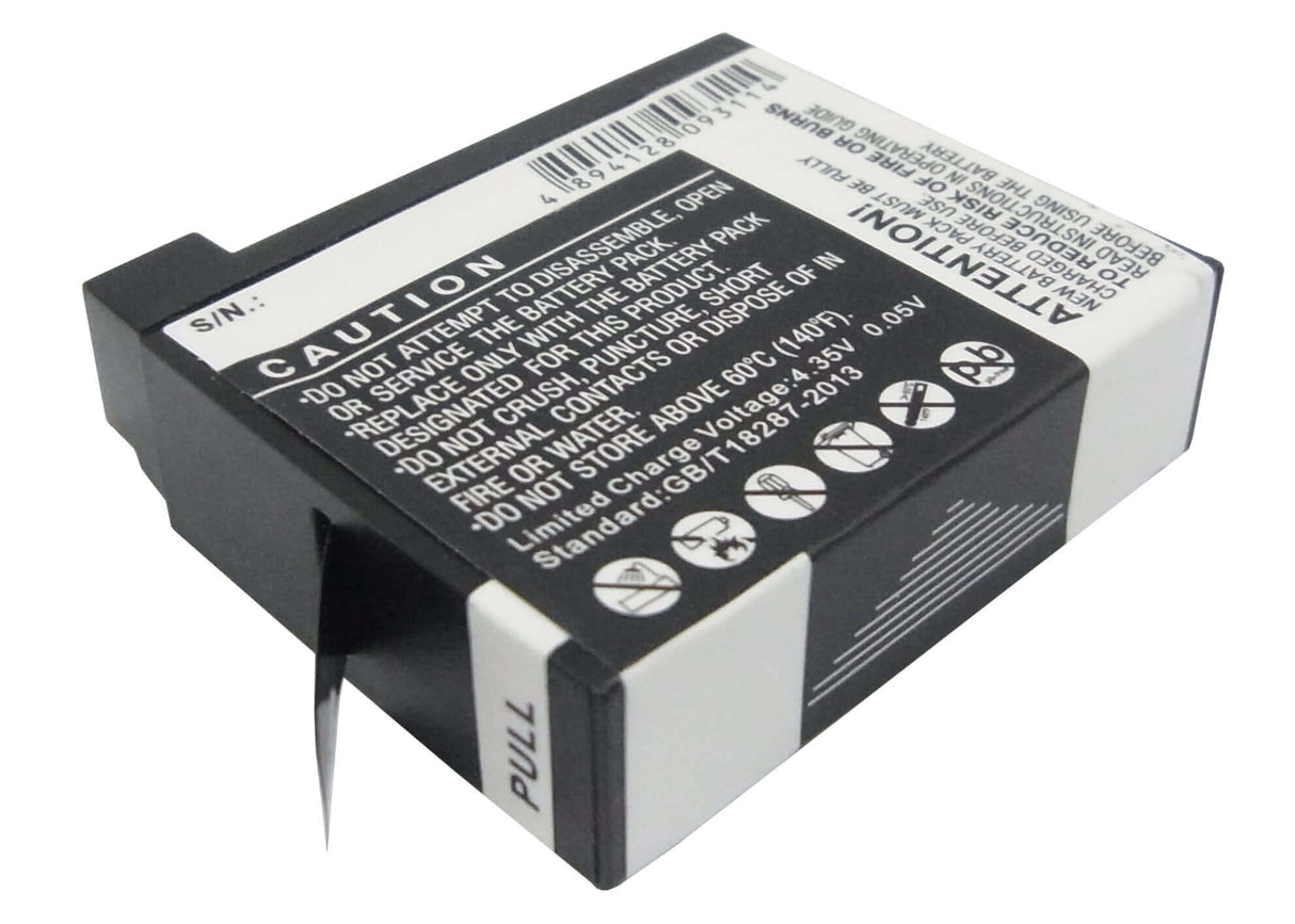 3.8V, Li-ion, 1160mAh, Camera battery fits Gopro, 335-06532-000, Hero 4, Hero 4 Black, 4.408Wh Camera Cameron Sino Technology Limited (Camera)