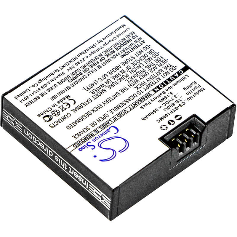 3.7V, Li-ion, 850mAh, Camera battery fits Gotop, Tb-800li, G1, 3.145Wh Camera Cameron Sino Technology Limited (Camera)
