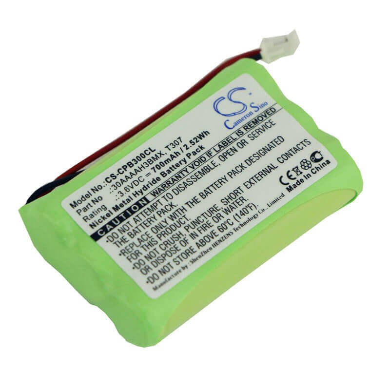 3.6V, Ni-MH, 700mAh, Cordless Phone battery fits Philips, 30aaaah3bmx, On Air 1000, On Air 1100, 2.52Wh Cordless Phone Cameron Sino Technology Limited (Suspended)