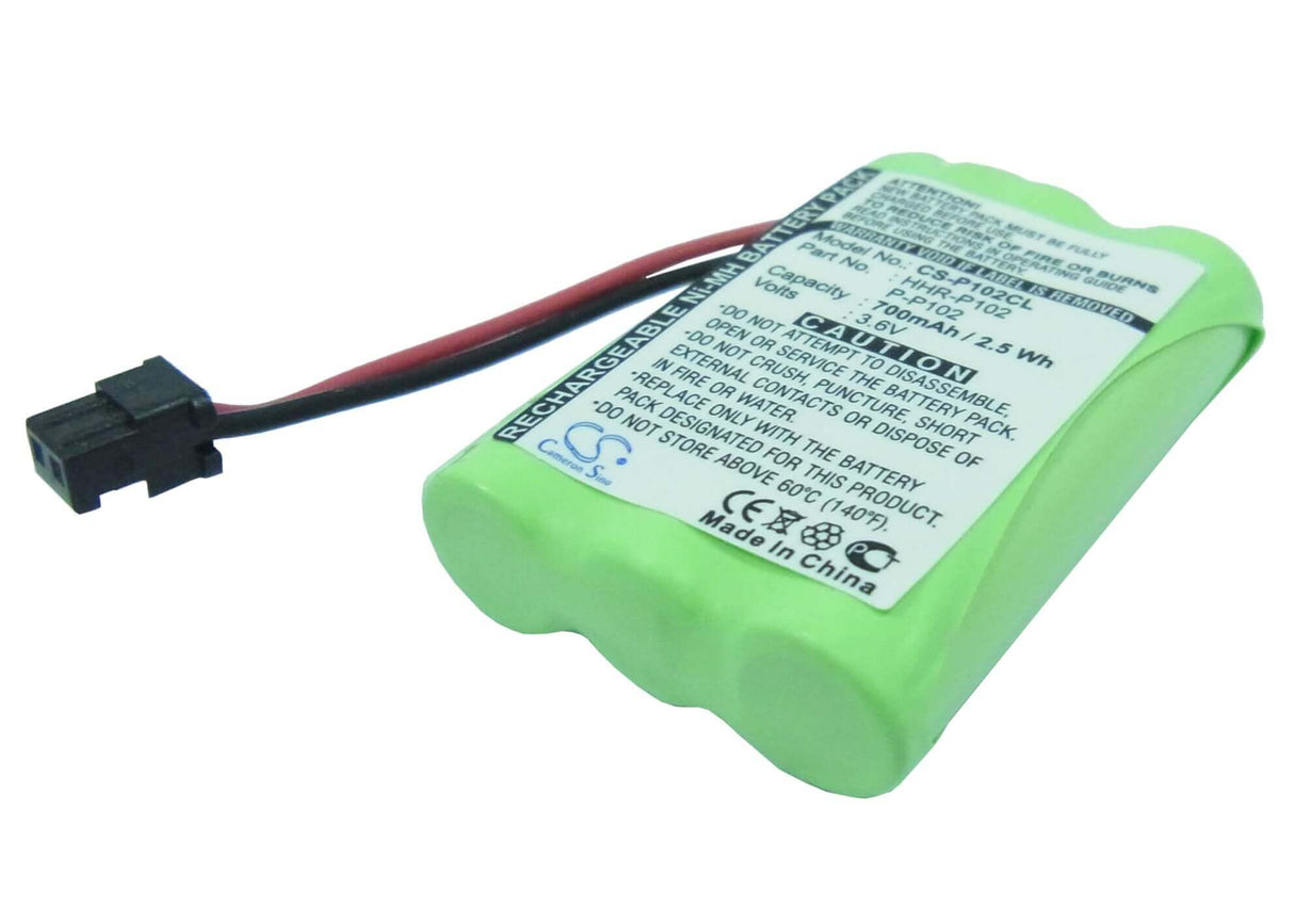 3,6V, Ni-MH, 700mAh, batterie de téléphone sans fil compatible avec Gp, Uniden, Radio Shack, Panasonic, Bbty0483001, Gp60aaah3bms, 2,52Wh Téléphone sans fil Cameron Sino Technology Limited (Téléphone sans fil)