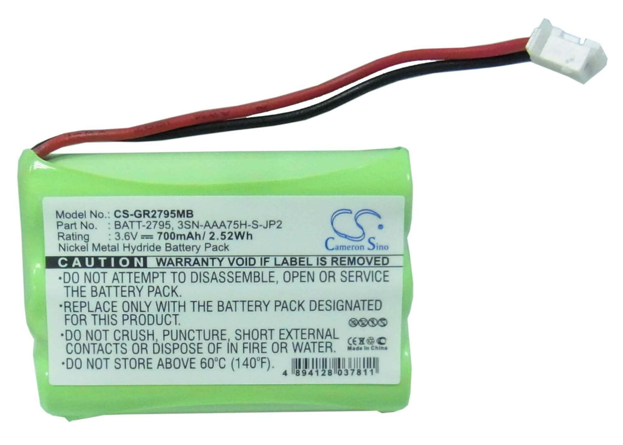 Babyphone Battery For Motorola & Graco, 2791, 2791dig1, 2791digi1 3.6v, 700mah - 2.52wh BabyPhone Cameron Sino Technology Limited