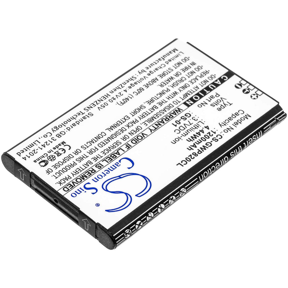 3.7V, Li-ion, 1200mAh, batterie de téléphone sans fil compatible avec Grandstream, Gs-01, Dp730, Gmd1208, 4.44Wh Téléphone sans fil Cameron Sino Technology Limited (Téléphone sans fil)