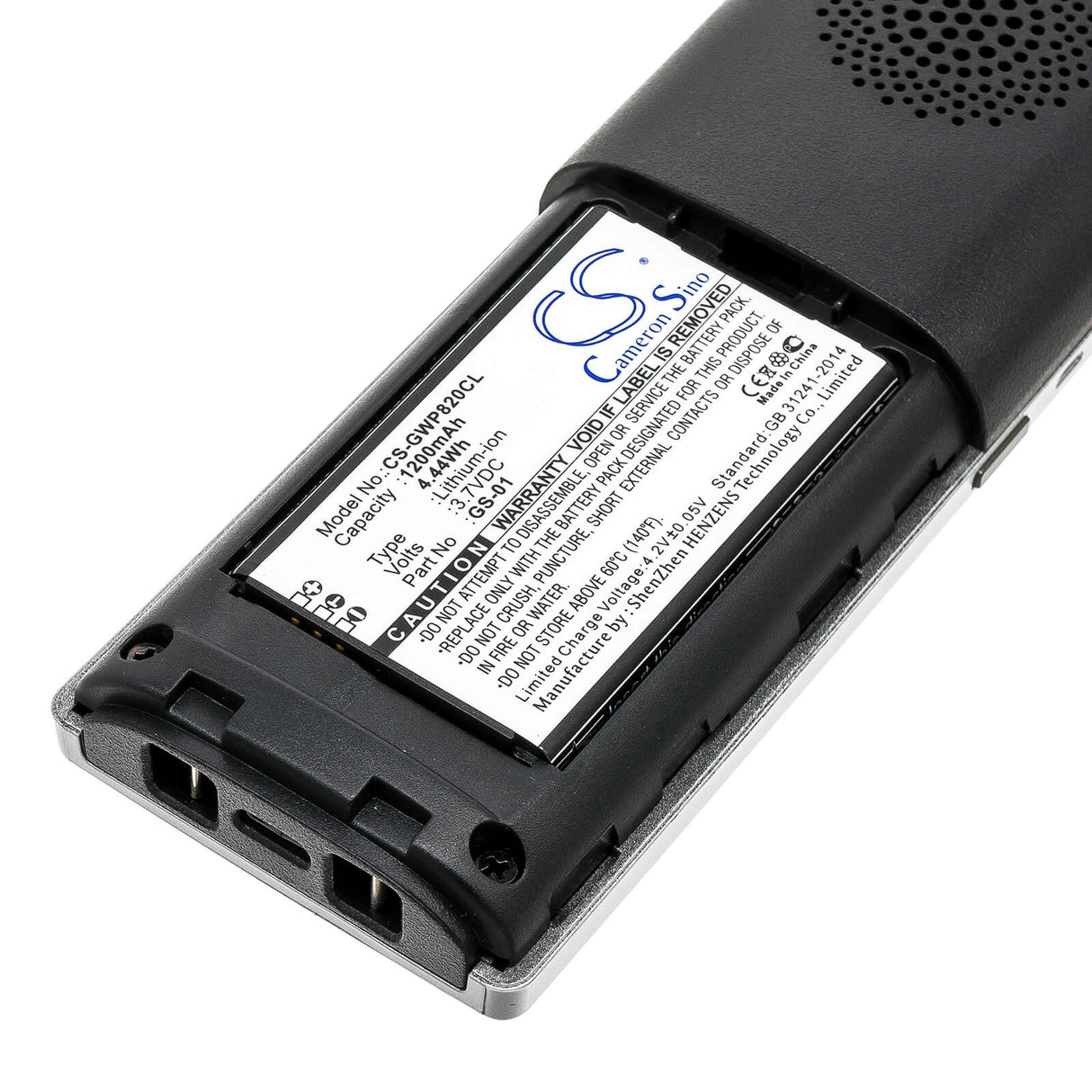 3.7V, Li-ion, 1200mAh, batterie de téléphone sans fil compatible avec Grandstream, Gs-01, Dp730, Gmd1208, 4.44Wh Téléphone sans fil Cameron Sino Technology Limited (Téléphone sans fil)