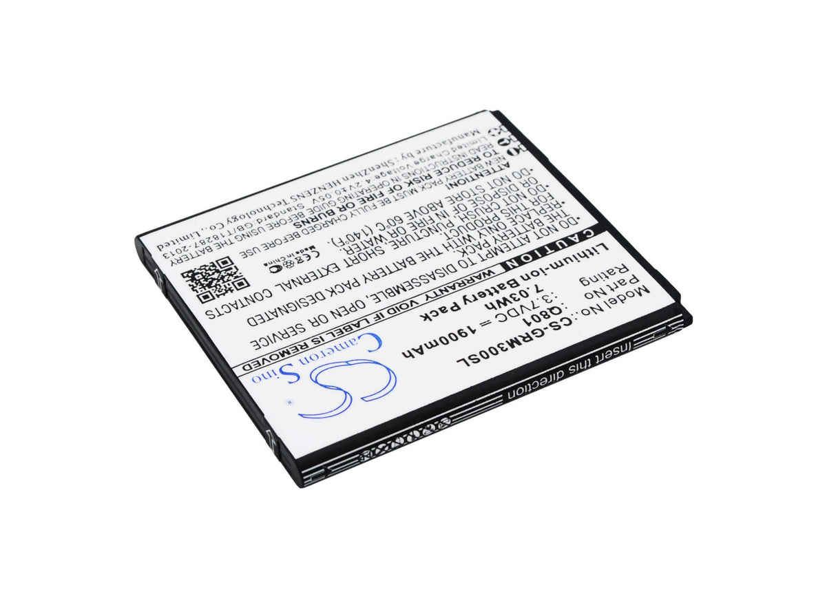 3.7V, Li-ion, 1900mAh, SmartPhone battery fits Green Orange, Q801, Go M3, M3, 7.03Wh Mobile, SmartPhone Cameron Sino Technology Limited (Smartphone)
