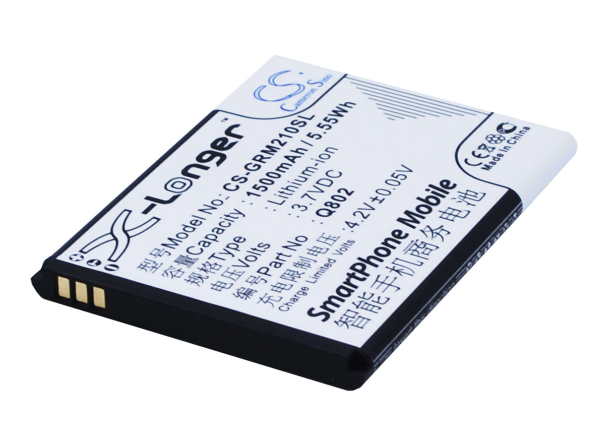 3.7V, Li-ion, 1500mAh, SmartPhone battery fits Green Orange, Q802, M2s, Mars 2s, 5.55Wh Mobile, SmartPhone Cameron Sino Technology Limited (Smartphone)