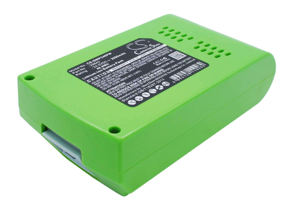 24,0V, Li-ion, 2000mAh, batterie d'outils électriques compatible avec Powerworks, Stiga, Greenworks, Alpina, Chargeur 24v 2 emplacements 2 Amp, Bla 24 Li, C 24 Li, 48Wh Outils électriques Cameron Sino Technology Limited (Outils électriques)