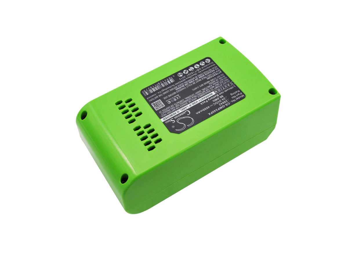 24.0V, Li-ion, 4000mAh, batterie pour outils électriques compatible avec Powerworks, Stiga, Greenworks, Alpina, Chargeur 24v 2 emplacements 2 Amp, Bla 24 Li, C 24 Li, 96Wh Outils électriques Cameron Sino Technology Limited (Outils électriques)