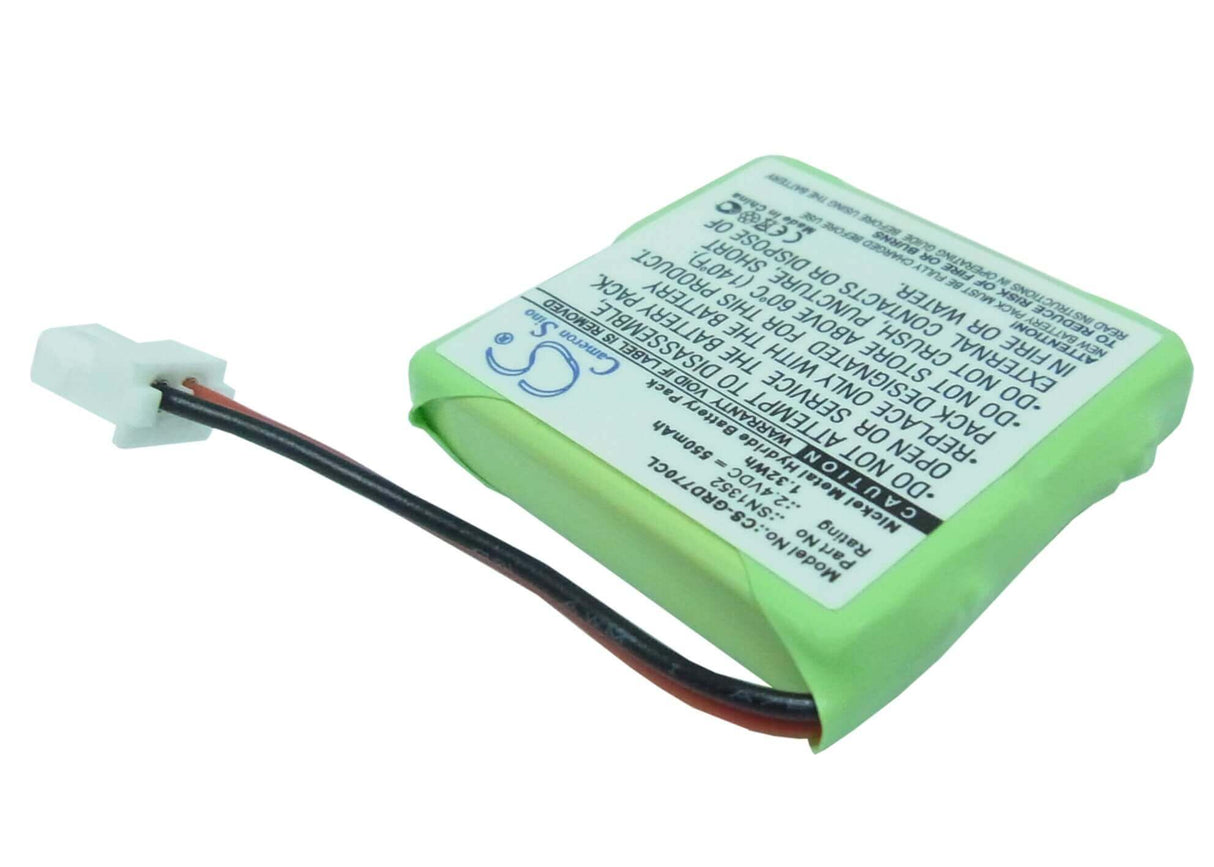 2,4V, Ni-MH, 550mAh, batterie de téléphone sans fil compatible avec Grundig, Sn1352, D770a, 1,32Wh Téléphone sans fil Cameron Sino Technology Limited (Téléphone sans fil)
